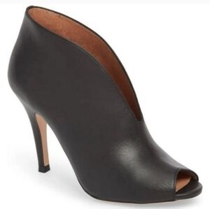 Halogen Black Rowen Peep Toe Bootie